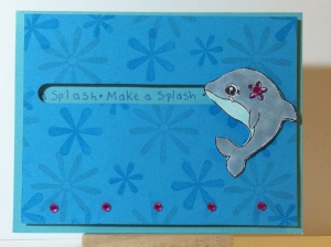 Spinning dolphin card